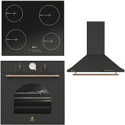 Thermogatz Εντοιχιζόμενο Σετ Οικιακών Συσκευών TGS 5511 BL RUSTIC + TTGS 6040 GL + TGS 950 BL RUSTIC