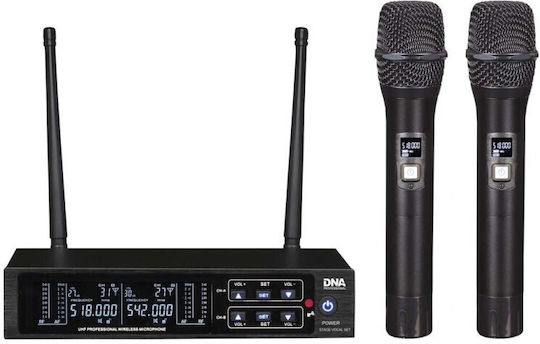 DNA Stage Vocal Комплект Безжично Микрофон с Bluetooth Ръчно изработено за Вокали в Черен Цвят
