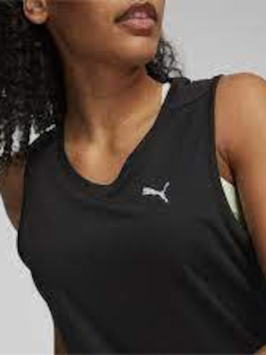 Puma Damen Sportliche Bluse Ärmellos Schnell trocknend Schwarz