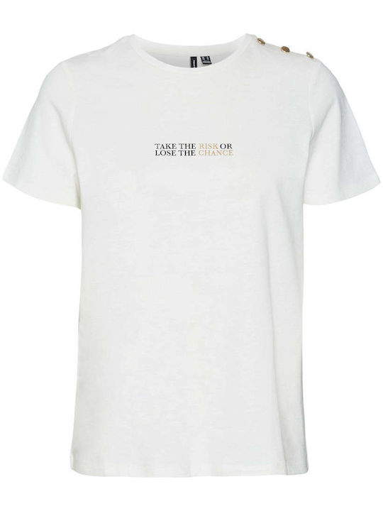 Vero Moda Damen Sportlich T-shirt Schnell trocknend Weiß