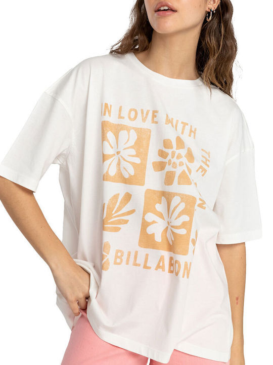 Billabong Femeie Supradimensionat Tricou Alb