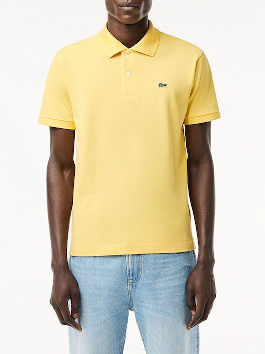Lacoste Herren Shirt Kurzarm Polo Κίτρινο