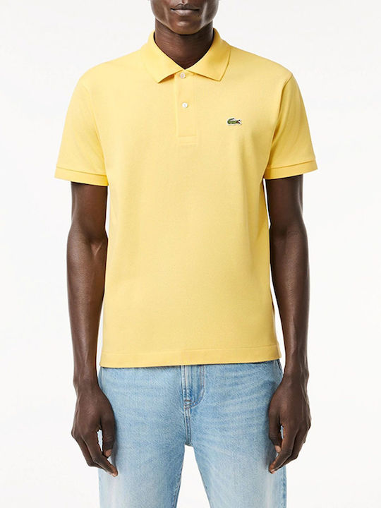 Lacoste Bluza Bărbătească cu Mânecă Scurtă Polo Yellow