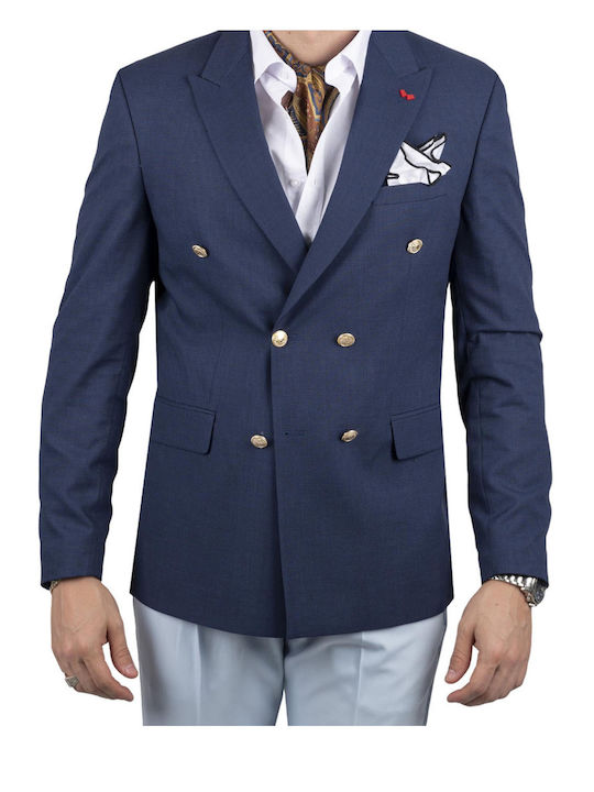 Dezign Men's Summer Suit Jacket Slim Fit Navy