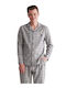 U.S. Polo Assn. Men's Winter Checked Pajamas Set Gray