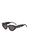 Carolina Herrera Women's Sunglasses with Blue Horn-Rimmed Frame and Brown Lenses HER 0221 G S XP8 70