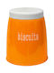 Sinialo Metallic Cookie Jar Orange 16.5x18.5cm