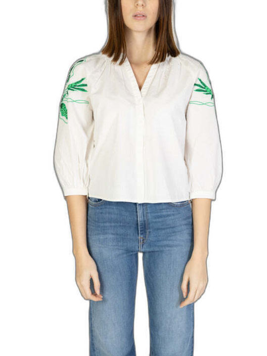 Desigual Women's Long Sleeve Shirt White