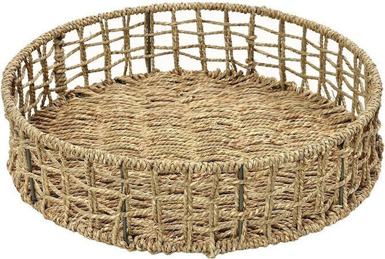 Espiel Διακοσμητικό Καλάθι Ψάθινο Μπεζ 30x30x30εκ.