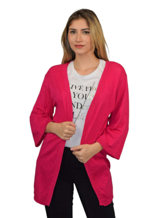 Morena Spain Women's Knitted Cardigan Fuchsia