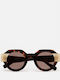Kaleos Women's Sunglasses with Brown Plastic Frame and Brown Lens Foote 2