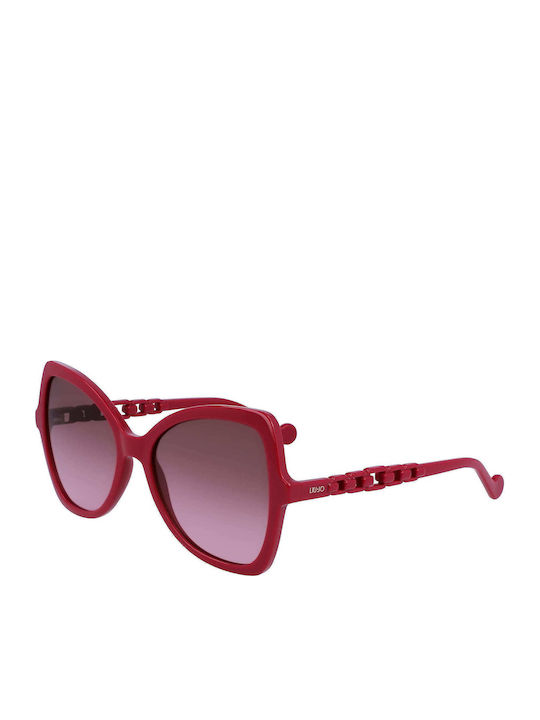 Liu Jo Women's Sunglasses with Pink Plastic Frame and Pink Lens