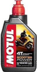 Motul Scooter Power Synthetic Motorcycle Oil for Four-Stroke Engines 10W-30 1lt