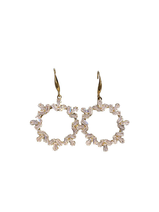 Diamonds Circle Earrings