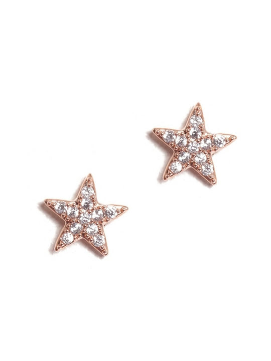 Star Earrings with Crystals