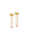 Enamel Earring Lola Rainbow E140gm 18k Gold Plated 925 Sterling Silver