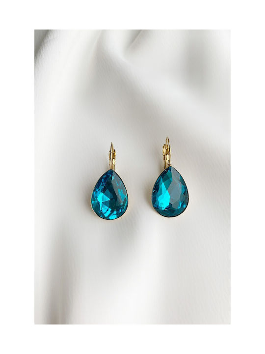 Teardrop Light Blue Earrings