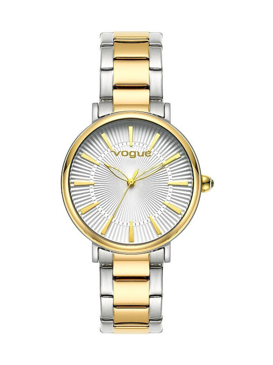Vogue Princess Watch with Yellow Metal Bracelet