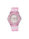 Casio Ladies Collection Uhr mit Rosa Kautschukarmband