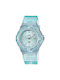 Casio Ladies Collection Uhr mit Blau Kautschukarmband