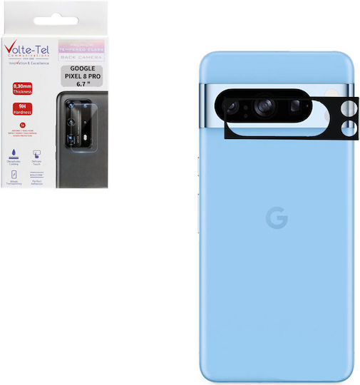 Volte-Tel Kameraschutz Gehärtetes Glas Black für das Google Pixel 8 Pro
