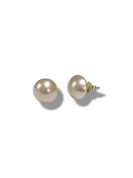 Pin Earrings with Kamposon Pearl, 10mm