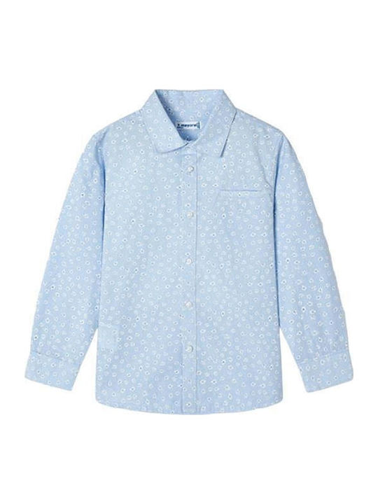 Kinder Hemd Langarm blau