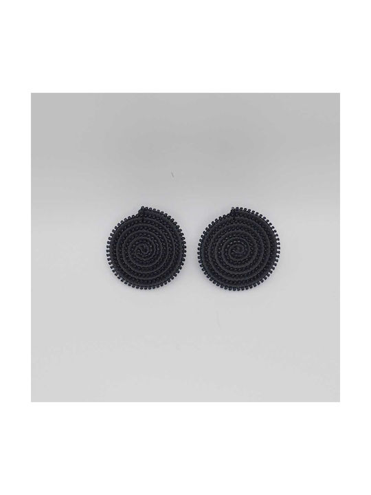 Earings Dark Blue Buckle