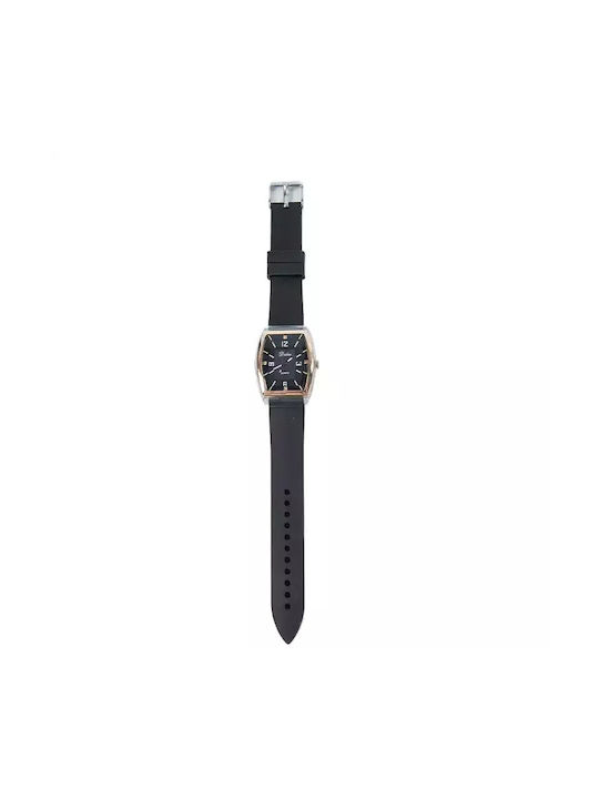 Nora's Accessories Uhr mit Schwarz / Schwarz Kautschukarmband