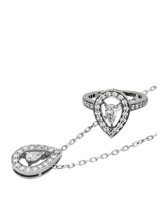 Savvas Design Jewelry Set Made of 18K White Gold