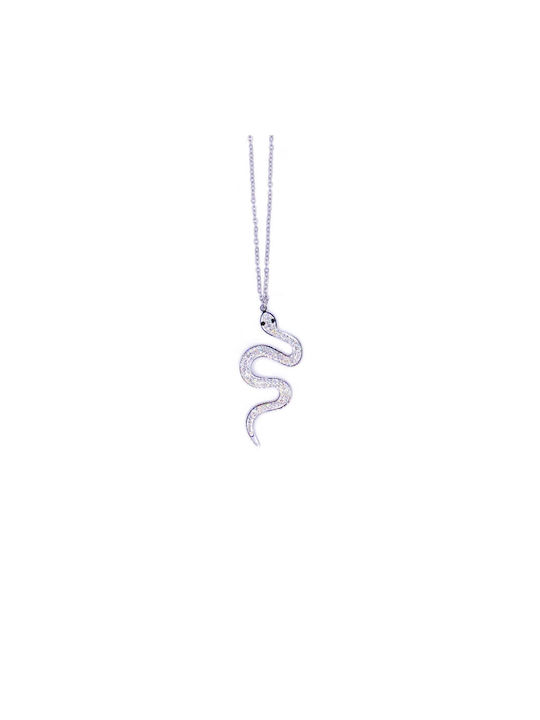 Luxury Necklace Snake Silver