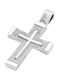 Iris Jewerly Men's White Gold Cross 14K