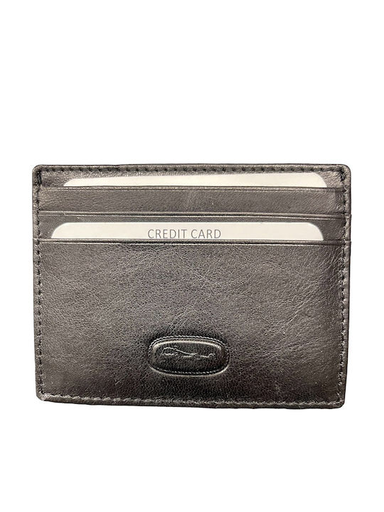 Leather Men's Wallet Cards with RFID Black