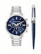 Trussardi T-Couple Men's Watch Battery Chronograph With Silver Steel Bracelet