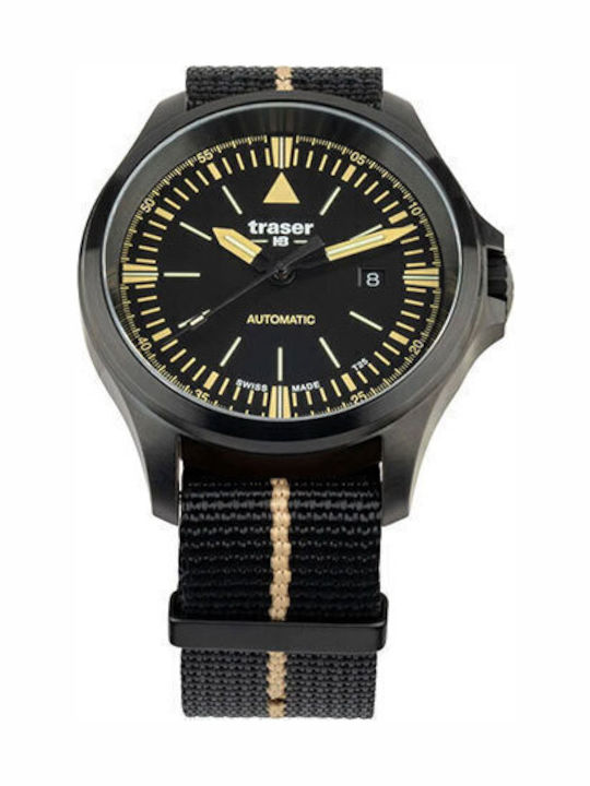 Traser P67 Officer Men's Watch Automatic with Black Fabric Strap