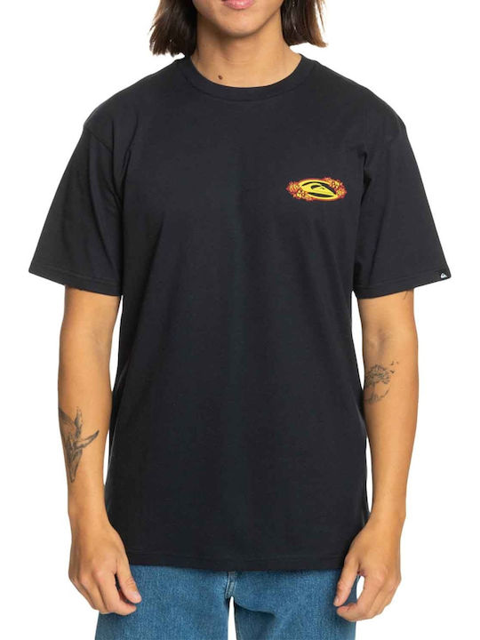 Quiksilver T-shirt Bărbătesc cu Mânecă Scurtă Negru