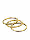 Rings Wedding Set 3 Pieces Steel 316l Gold Bode 02473