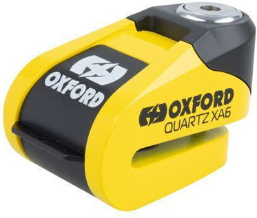 Oxford Quartz Xa6 Κλειδαριά Δισκόφρενου Μοτοσυκλέτας με Συναγερμό & Πείρο 6mm Κίτρινο Χρώμα