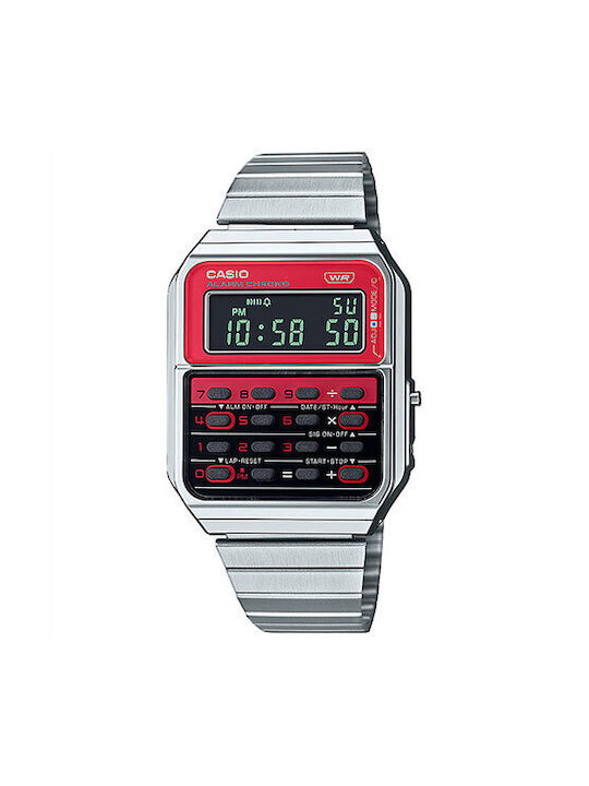 Casio Digital Uhr Chronograph Batterie mit Metallarmband