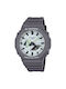 Casio Analog/Digital Watch Chronograph Battery with Gray / Gray Rubber Strap