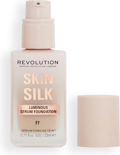 Fond de ten ser pentru ten Makeup Revolution Silk 23ml (nuante variate) - F7
