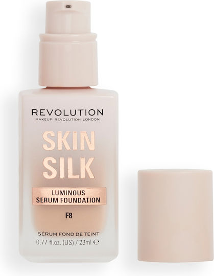 Fond de ten ser cu mătase Makeup Revolution 23ml (nuanțe variate) - F8