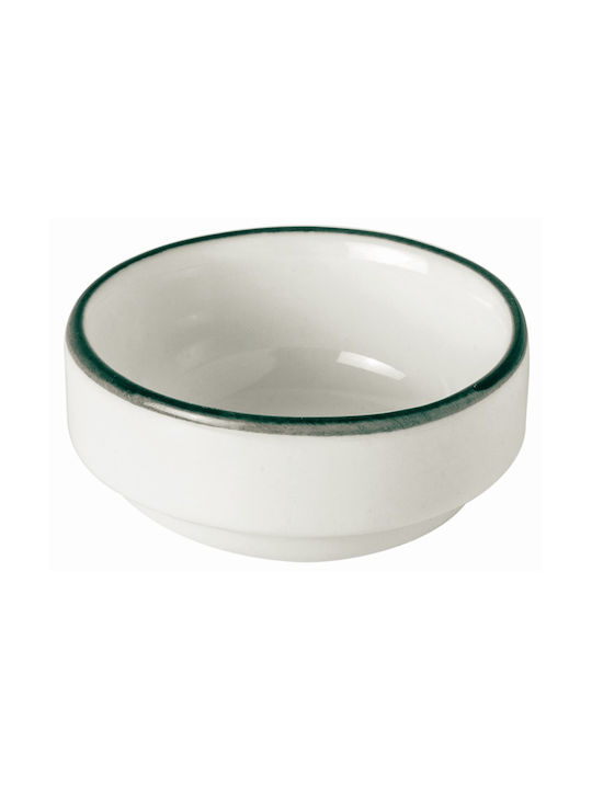 By Bone Serving Bowl Round made of Porcelain White with Diameter 14cm