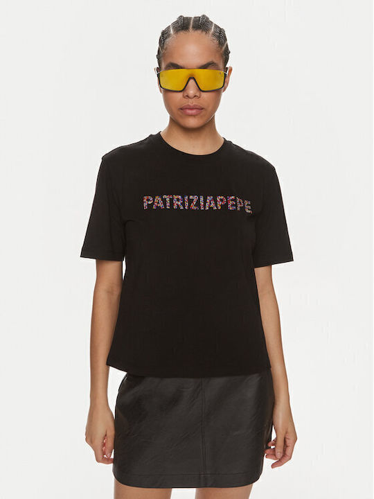 Patrizia Pepe Γυναικείο T-shirt Μαύρο