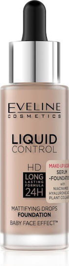 Eveline Liquid Control Hd Face Subclade With Dropper No. 035 Natural Beige 32ml