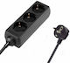 Electra Steckdosenleiste 3 Positionen mit Kabel 1.5m
