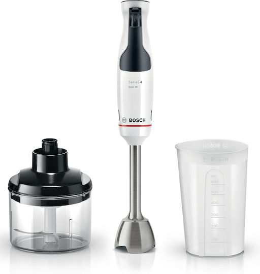 Bosch Serie 4 Hand Blender with Stainless Steel Rod 600W White