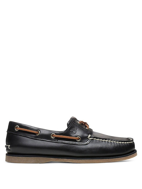 Timberland Δερμάτινα Ανδρικά Boat Shoes σε Μπλε Χρώμα