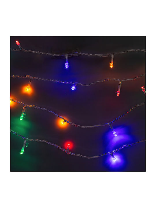 100 Lumini de Crăciun LED Albe în Șir de caractere
