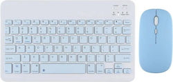 Smarteo Wireless Bluetooth Keyboard & Mouse Set Greek Blue